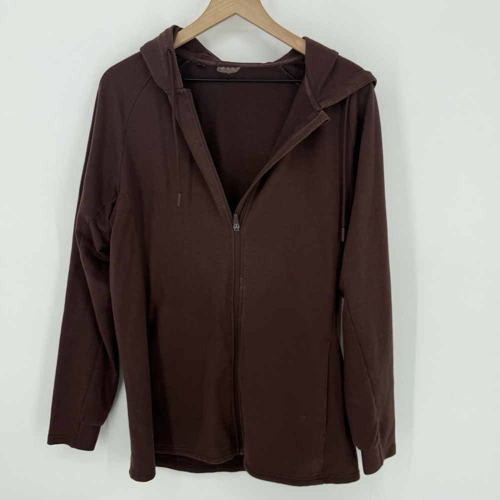 Gymshark Plum Brown Full Zip Hoodie Size Large Women’s